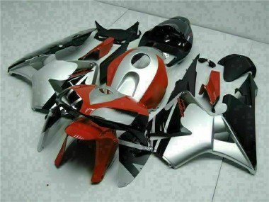 Negro Plata Rojo Carenado Moto Honda CBR 600 RR 05-06