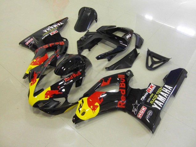 Negro Red Bull Carenado Moto Yamaha R1 00-01 Negro Red Bull Carenado Moto Yamaha R1 00-01