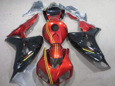Negro Rojo Amarillo Inyección Kit Carenado Moto Honda CBR 1000 RR 06-07