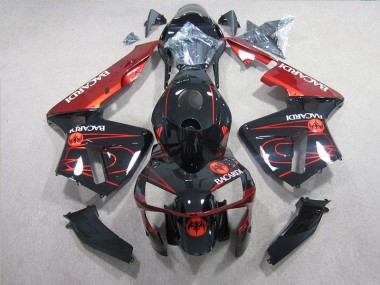 Negro Rojo BACARDI Carenado Moto Honda CBR 600 RR 05-06
