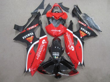 Negro Rojo Blanco Santander Carenado Moto Yamaha R6 08-16