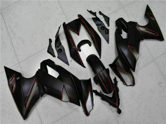 Negro Rojo Carenado Moto Kawasaki EX650 09-11 Negro Rojo Carenado Moto Kawasaki EX650 09-11