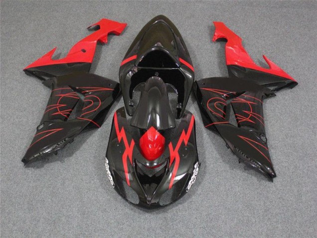 Negro Rojo Carenado Moto Kawasaki ZX10R 06-07 Negro Rojo Carenado Moto Kawasaki ZX10R 06-07
