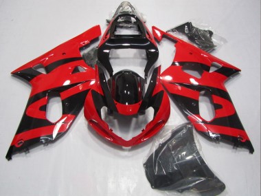 Negro Rojo Carenado Moto Suzuki GSXR 600 K1 K2 K3 01-03