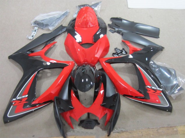 Negro Rojo Carrocería Motocicletas Suzuki GSXR 600 K6 06-07 Negro Rojo Carrocería Motocicletas Suzuki GSXR 600 K6 06-07