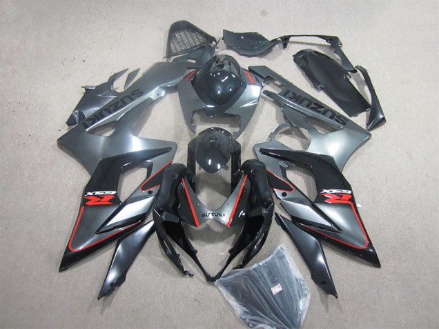 Negro Rojo Kit Carenado Inyección Suzuki GSXR 1000 K5 05-06 Negro Rojo Kit Carenado Inyección Suzuki GSXR 1000 K5 05-06