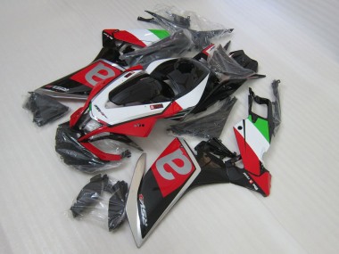 Negro Rojo Kit Completo Carenado Moto Aprilia RSV4 09-15