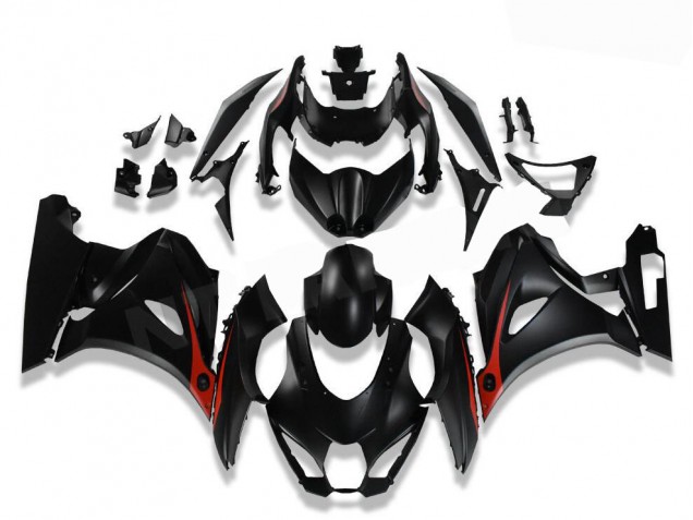 Negro Rojo Kit Completo Carenado Moto Suzuki GSXR 1000 17-23 Negro Rojo Kit Completo Carenado Moto Suzuki GSXR 1000 17-23
