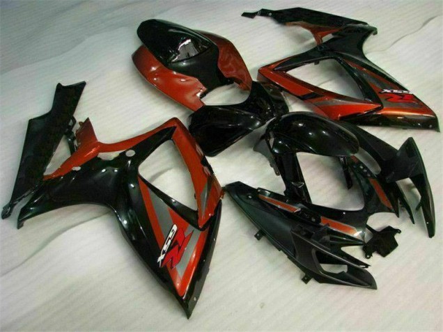 Negro Rojo Kits Carenado Moto Suzuki GSXR 600 / 750 K6 06-07 Negro Rojo Kits Carenado Moto Suzuki GSXR 600 / 750 K6 06-07