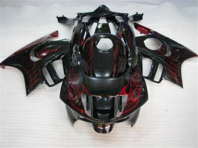 Negro Rojo Llama ABS Moto Plástico Honda CBR 600 F3 95-98 Negro Rojo Llama ABS Moto Plástico Honda CBR 600 F3 95-98