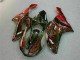 Negro Rojo Llama Kit Carenado Moto Kawasaki ZX6R 07-08 Negro Rojo Llama Kit Carenado Moto Kawasaki ZX6R 07-08