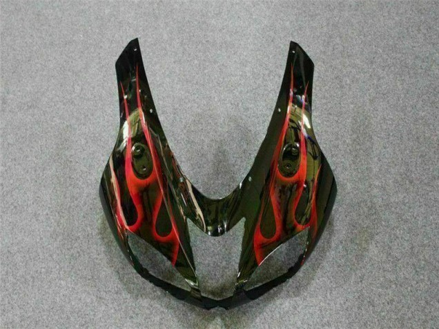 Negro Rojo Llama Kit Carenado Moto Kawasaki ZX6R 07-08 Negro Rojo Llama Kit Carenado Moto Kawasaki ZX6R 07-08