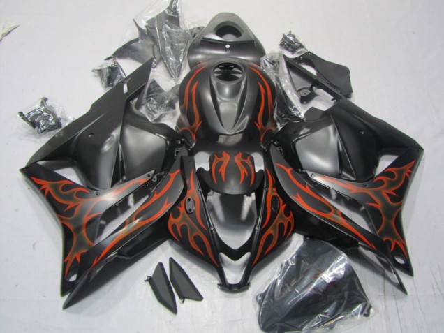Negro Rojo Llama Kits Completo Carenado Moto ABS Honda CBR 600 RR 09-12 Negro Rojo Llama Kits Completo Carenado Moto ABS Honda CBR 600 RR 09-12