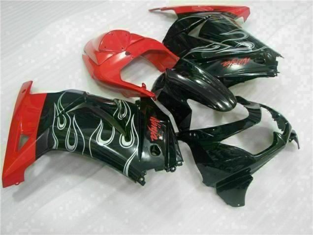 Negro Rojo Ninja Carenado Moto Kawasaki EX250 08-12 Negro Rojo Ninja Carenado Moto Kawasaki EX250 08-12