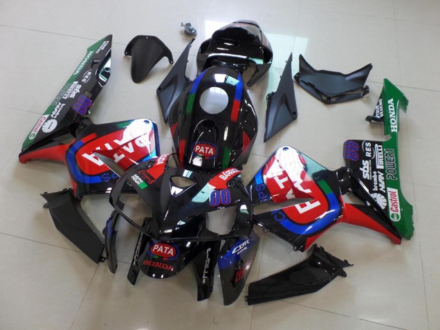 Negro Rojo Pata Carenado Moto Honda CBR 600 RR 05-06 Negro Rojo Pata Carenado Moto Honda CBR 600 RR 05-06
