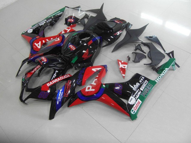 Negro Rojo Pata Carenado Moto Honda CBR 600 RR 07-08 Negro Rojo Pata Carenado Moto Honda CBR 600 RR 07-08