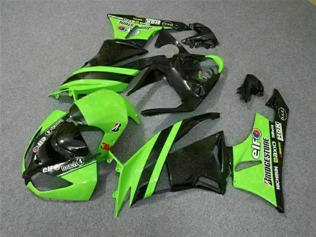 Negro Verde 3M Touch4 Carenado Moto Kawasaki ZX6R 09-12 Negro Verde 3M Touch4 Carenado Moto Kawasaki ZX6R 09-12