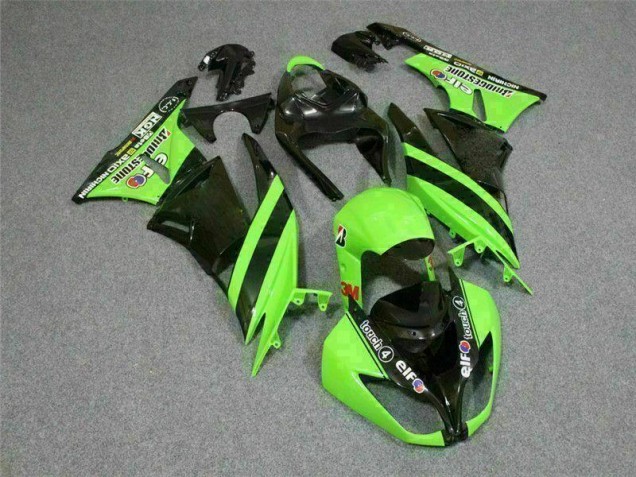 Negro Verde 3M Touch4 Carenado Moto Kawasaki ZX6R 09-12 Negro Verde 3M Touch4 Carenado Moto Kawasaki ZX6R 09-12