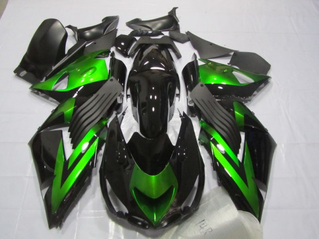 Negro Verde Carenado Moto Kawasaki ZX14R ZZR 1400 06-11 Negro Verde Carenado Moto Kawasaki ZX14R ZZR 1400 06-11