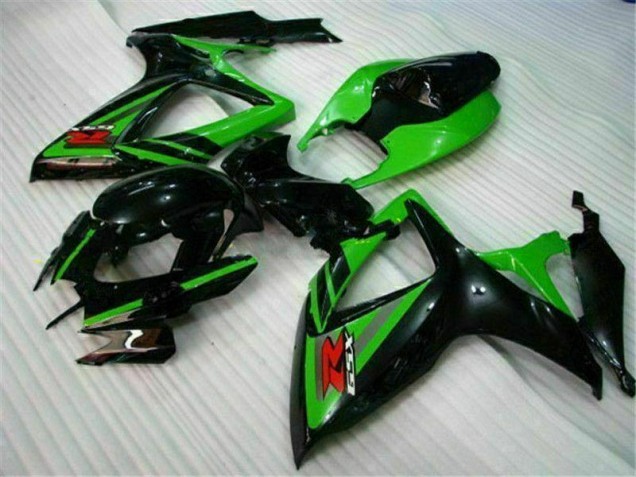 Negro Verde Carenado Moto Suzuki GSXR 600 / 750 K6 06-07 Negro Verde Carenado Moto Suzuki GSXR 600 / 750 K6 06-07