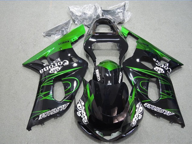 Negro Verde Corona Extra Carenado Moto Suzuki GSXR 600 K1 K2 K3 01-03 Negro Verde Corona Extra Carenado Moto Suzuki GSXR 600 K1 K2 K3 01-03