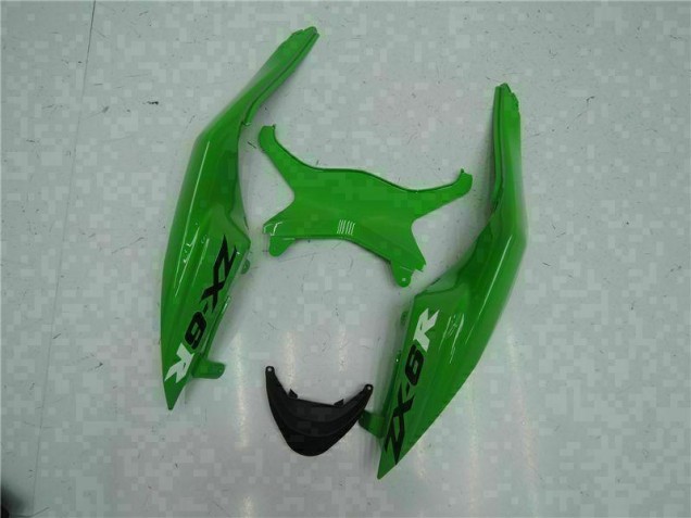 Negro Verde Kit Carenado Inyección Kawasaki ZX6R 09-12 Negro Verde Kit Carenado Inyección Kawasaki ZX6R 09-12