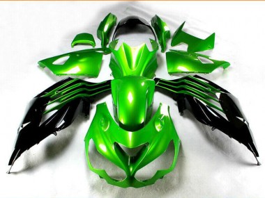 Negro Verde Kit Carenado Moto Kawasaki ZX14R ZZR 1400 12-21