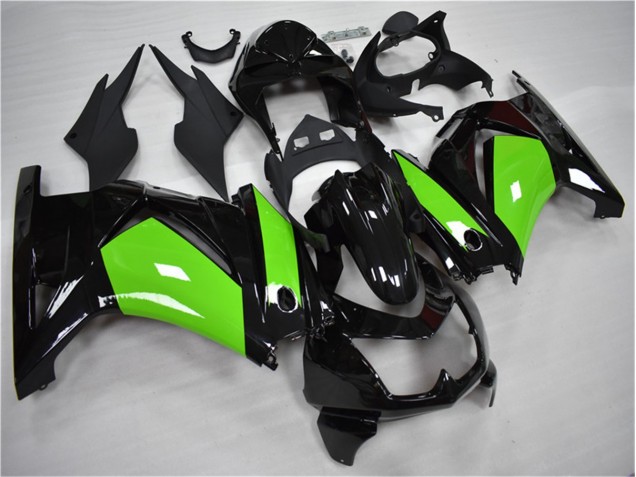 Negro Verde Kit Completo Carenado Moto Kawasaki EX250 08-12 Negro Verde Kit Completo Carenado Moto Kawasaki EX250 08-12