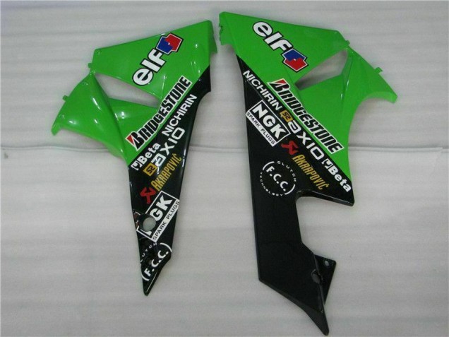 Negro Verde Kits Completo Carenado Moto Kawasaki ZX6R 09-12 Negro Verde Kits Completo Carenado Moto Kawasaki ZX6R 09-12