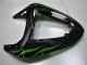 Negro Verde Llama Carenado Moto Kawasaki ZX10R 06-07 Negro Verde Llama Carenado Moto Kawasaki ZX10R 06-07