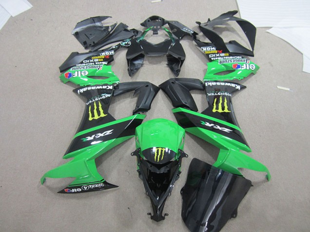 Negro Verde Monster Carenado Moto Kawasaki ZX10R 08-10 Negro Verde Monster Carenado Moto Kawasaki ZX10R 08-10