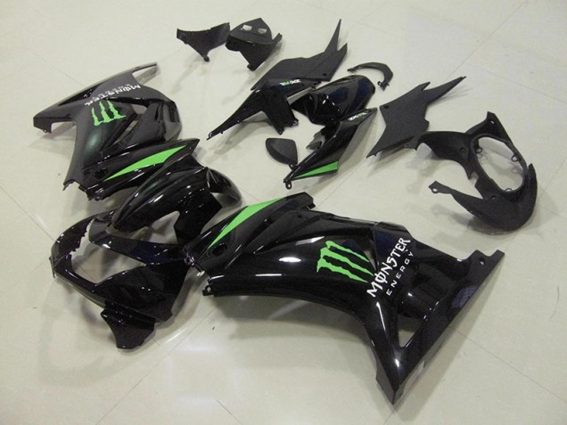 Negro Verde Monster Energy Carenado Moto Kawasaki ZX 250R 08-12 Negro Verde Monster Energy Carenado Moto Kawasaki ZX 250R 08-12