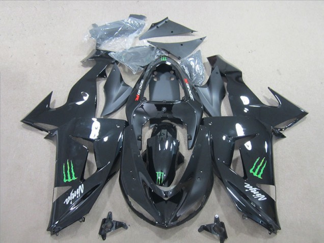Negro Verde Monster Ninja Carenado Moto Kawasaki ZX10R 06-07 Negro Verde Monster Ninja Carenado Moto Kawasaki ZX10R 06-07