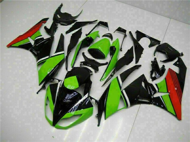 Negro Verde Roja Carenado Moto Kawasaki ZX6R 09-12 Negro Verde Roja Carenado Moto Kawasaki ZX6R 09-12