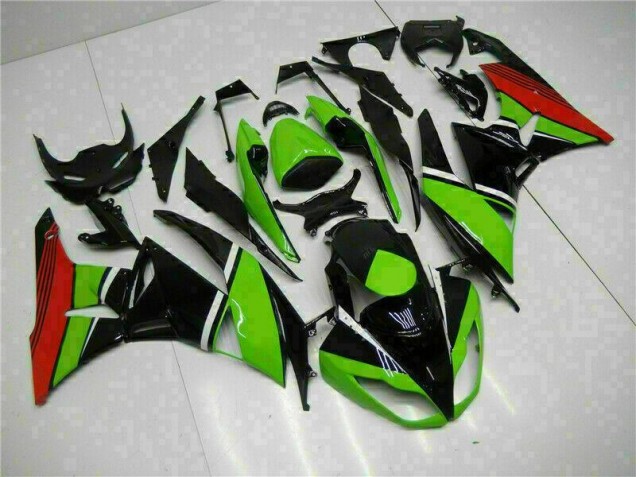 Negro Verde Roja Carenado Moto Kawasaki ZX6R 09-12 Negro Verde Roja Carenado Moto Kawasaki ZX6R 09-12