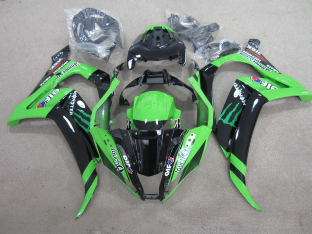 Negro Verde Touch4 Monster Carenado Moto Kawasaki ZX10R 11-15 Negro Verde Touch4 Monster Carenado Moto Kawasaki ZX10R 11-15