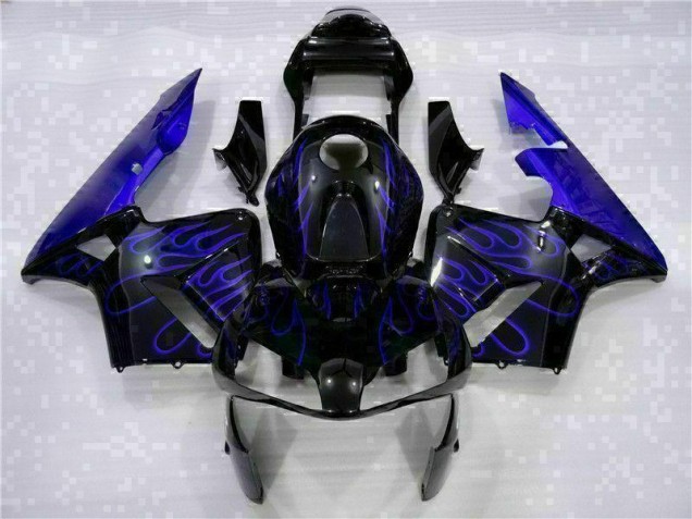 Negro con Azul Llama Carenado Moto Honda CBR 600 RR 03-04 Negro con Azul Llama Carenado Moto Honda CBR 600 RR 03-04