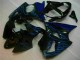 Negro con Azul Llama Carenado Moto Kawasaki ZX6R 00-02 Negro con Azul Llama Carenado Moto Kawasaki ZX6R 00-02