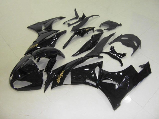 Negro con Oro Pegatinas Carenado Moto Kawasaki ZX6R 09-12 Negro con Oro Pegatinas Carenado Moto Kawasaki ZX6R 09-12
