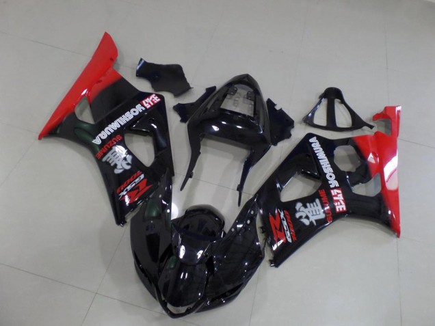 Negro y rojo Carenado Moto Suzuki GSXR 1000 K3 03-04 Negro y rojo Carenado Moto Suzuki GSXR 1000 K3 03-04