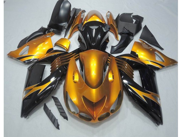 Oro Negro Carenado Moto Kawasaki ZX14R ZZR 1400 06-11 Oro Negro Carenado Moto Kawasaki ZX14R ZZR 1400 06-11