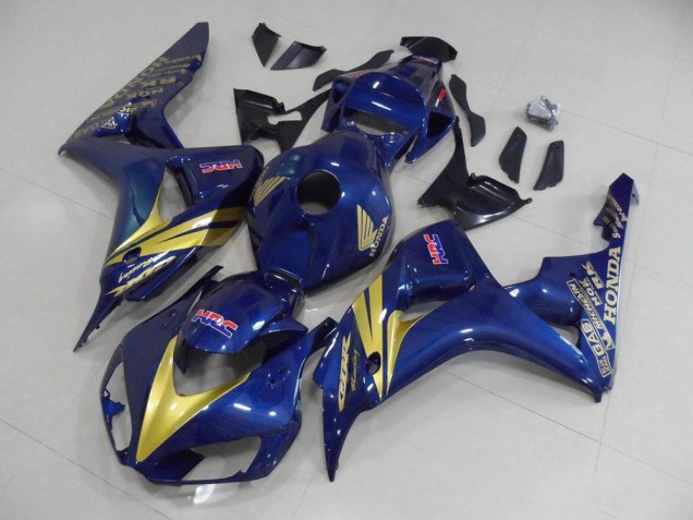 Oscuro Azul con Oro Raya Carenado Moto Honda CBR 1000 RR 06-07 Oscuro Azul con Oro Raya Carenado Moto Honda CBR 1000 RR 06-07