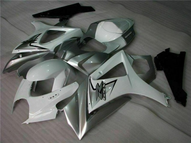 Plata Blanco Carenado Moto Suzuki GSXR 1000 K7 07-08 Plata Blanco Carenado Moto Suzuki GSXR 1000 K7 07-08