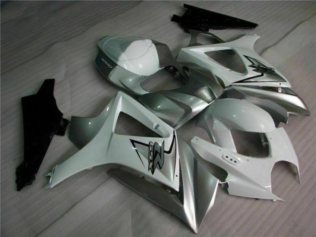 Plata Blanco Carenado Moto Suzuki GSXR 1000 K7 07-08 Plata Blanco Carenado Moto Suzuki GSXR 1000 K7 07-08