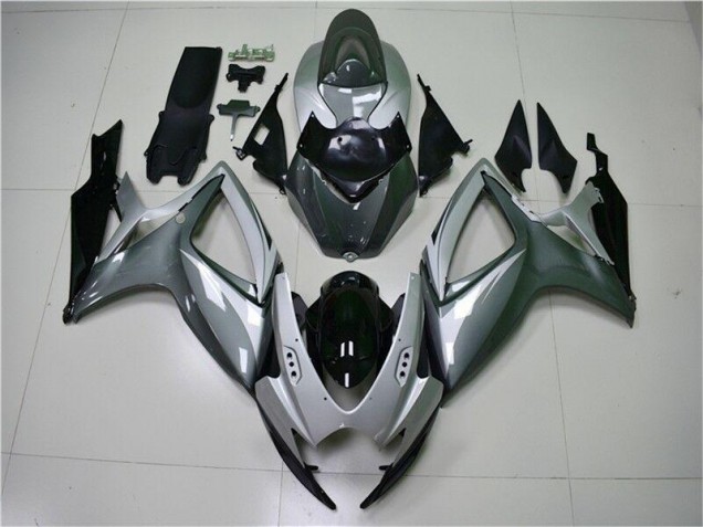 Plata Gris Carrocería Motocicletas Suzuki GSXR 600 / 750 K6 06-07 Plata Gris Carrocería Motocicletas Suzuki GSXR 600 / 750 K6 06-07