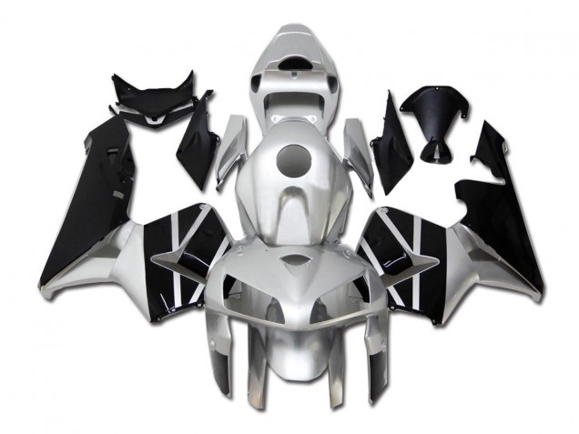 Plata Negro Carenado Moto Honda CBR 600 RR 05-06 Plata Negro Carenado Moto Honda CBR 600 RR 05-06