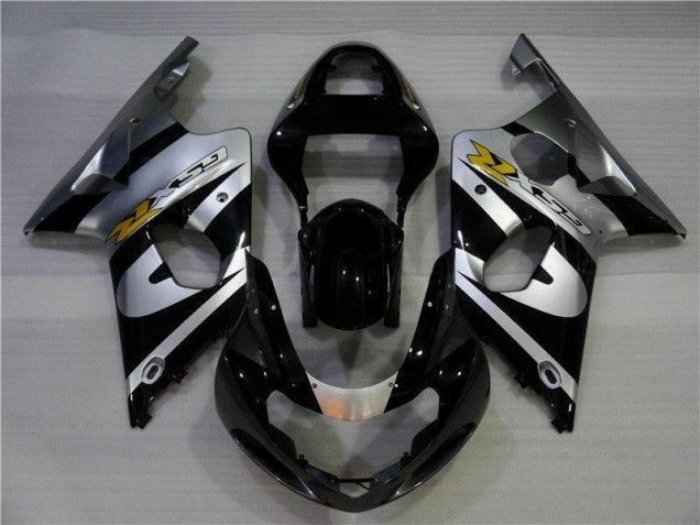 Plata Negro Carenado Moto Suzuki GSXR 1000 K1 00-02 Plata Negro Carenado Moto Suzuki GSXR 1000 K1 00-02