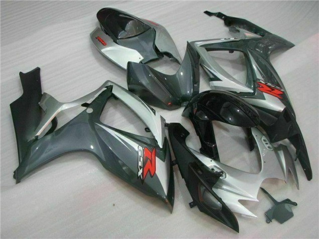 Plata Negro Carenado Moto Suzuki GSXR 600 / 750 K6 06-07 Plata Negro Carenado Moto Suzuki GSXR 600 / 750 K6 06-07