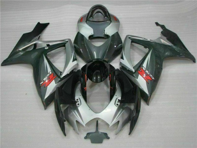 Plata Negro Carenado Moto Suzuki GSXR 600 / 750 K6 06-07 Plata Negro Carenado Moto Suzuki GSXR 600 / 750 K6 06-07