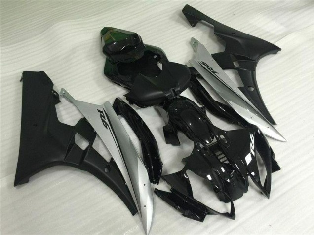 Plata Negro Inyección Kit Carenado Moto Yamaha R6 06-07 Plata Negro Inyección Kit Carenado Moto Yamaha R6 06-07